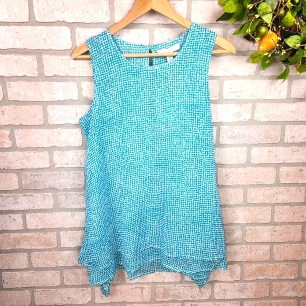 FEVER Sleeveless Layer Look Blouse Size S